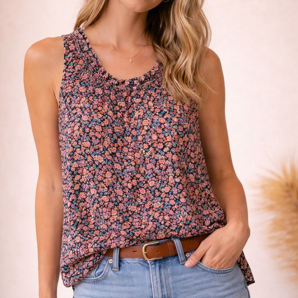 GAP Multicolor Floral Tank Top